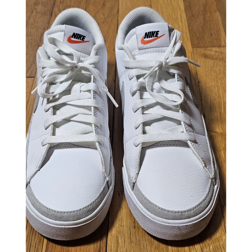 Nike Court Legacy Next Nature Men's Size 10 White Grey Fog Sneakers EUC